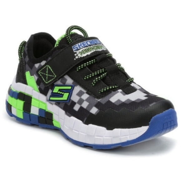 Skechers Mega Craft Minecraft Boys Size 5 Sneakers Blocky Chunky Shoes Toddler - Picture 8 of 10